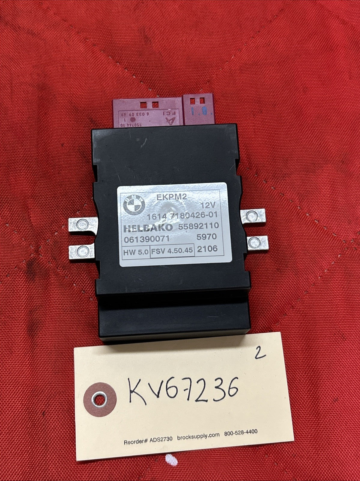 06-14 BMW E90 E92 E88 E70 E89 EKPM2 EKP M2 Fuel Pump Control Module 7209286