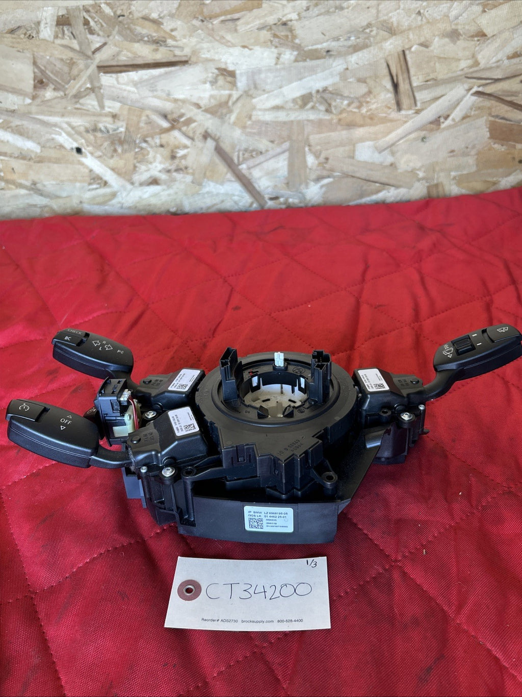 BMW 04-10 5 SERIES STEERING COLUMN HUB+CLOCK SPRING+STOCK SWITCHES OEM 6968195