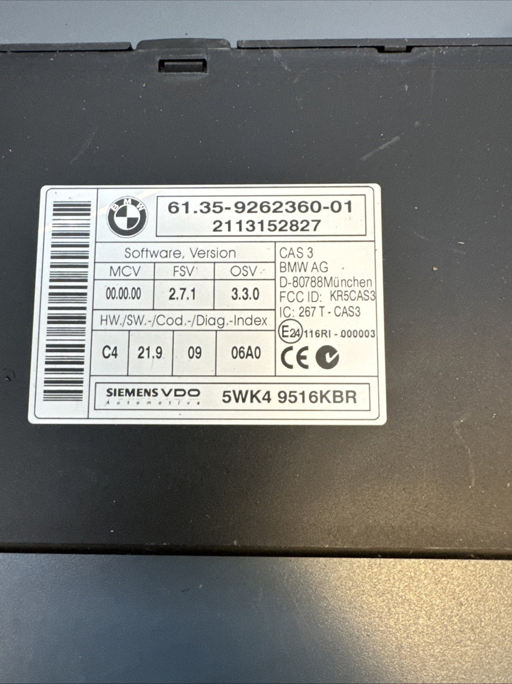 07-13 BMW 128I 328I 328XI E90 E92 N51 MSV80.1 SET DME ECM CAS 3 KEY SET 7629046