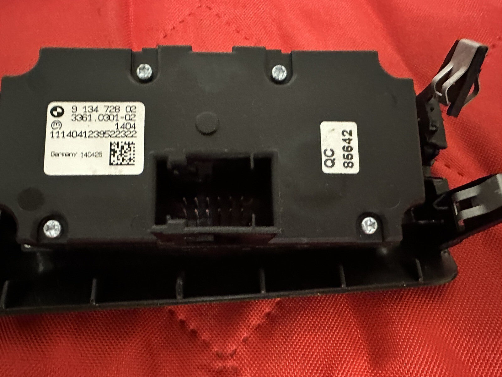 07-13 BMW E70 X5 E71 X6 HEADLIGHT FOG LIGHT CONTROL SWITCH BLACK OEM 9134728