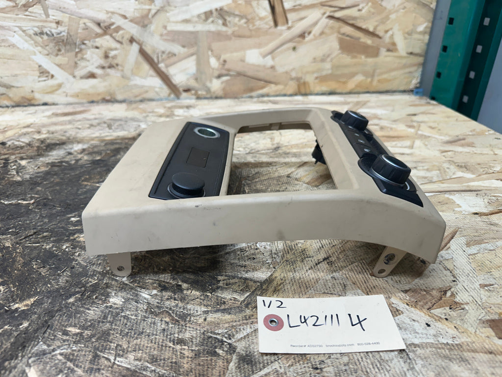 BMW 06-13 E70 X5 E71 X6 REAR AC CLIMATE CONTROL TRIM PANEL BEIGE OEM 9215515