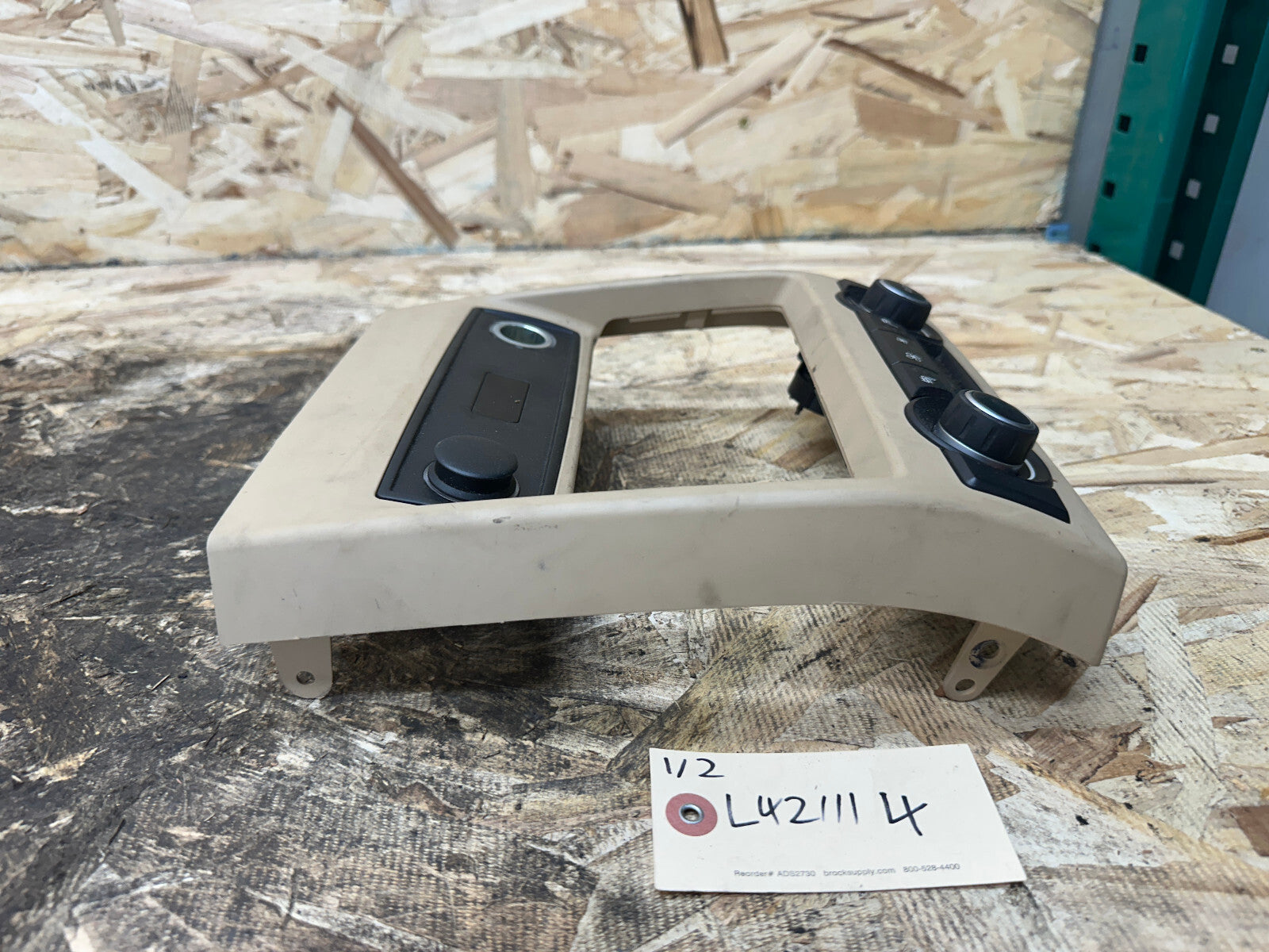 BMW 06-13 E70 X5 E71 X6 REAR AC CLIMATE CONTROL TRIM PANEL BEIGE OEM 9215515