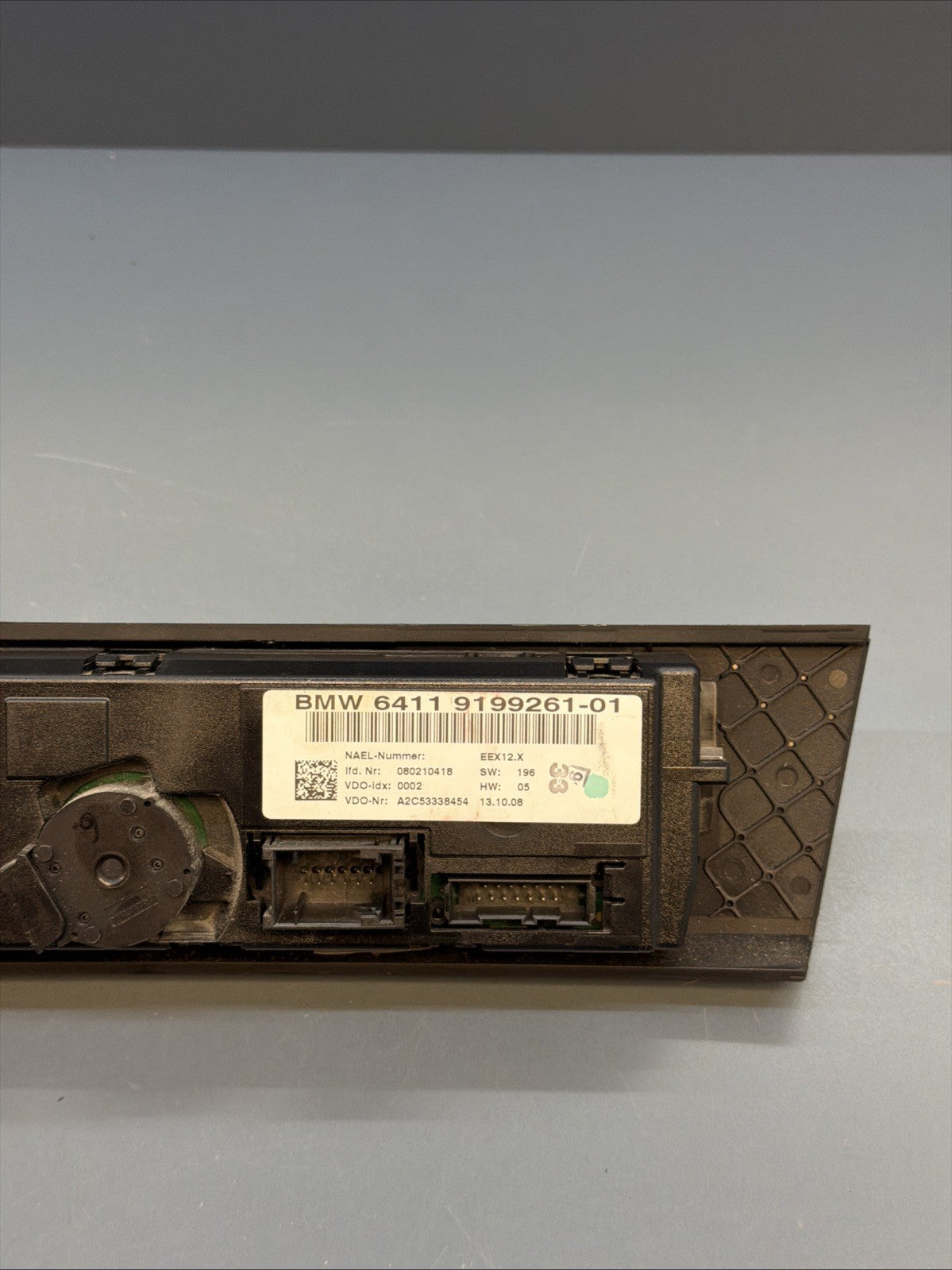 BMW 06-10 E90 E92 AC HEATER CLIMATE CONTROL W HILL DECENT OEM 9199261