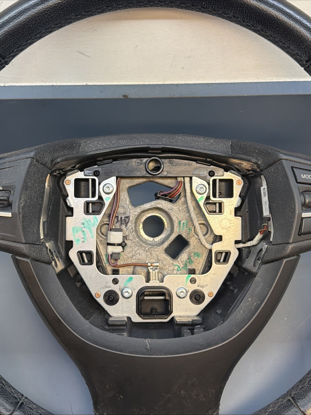 11-16 BMW 528i 535i 550i F10 Black Leather Steering Wheel OEM 9229479