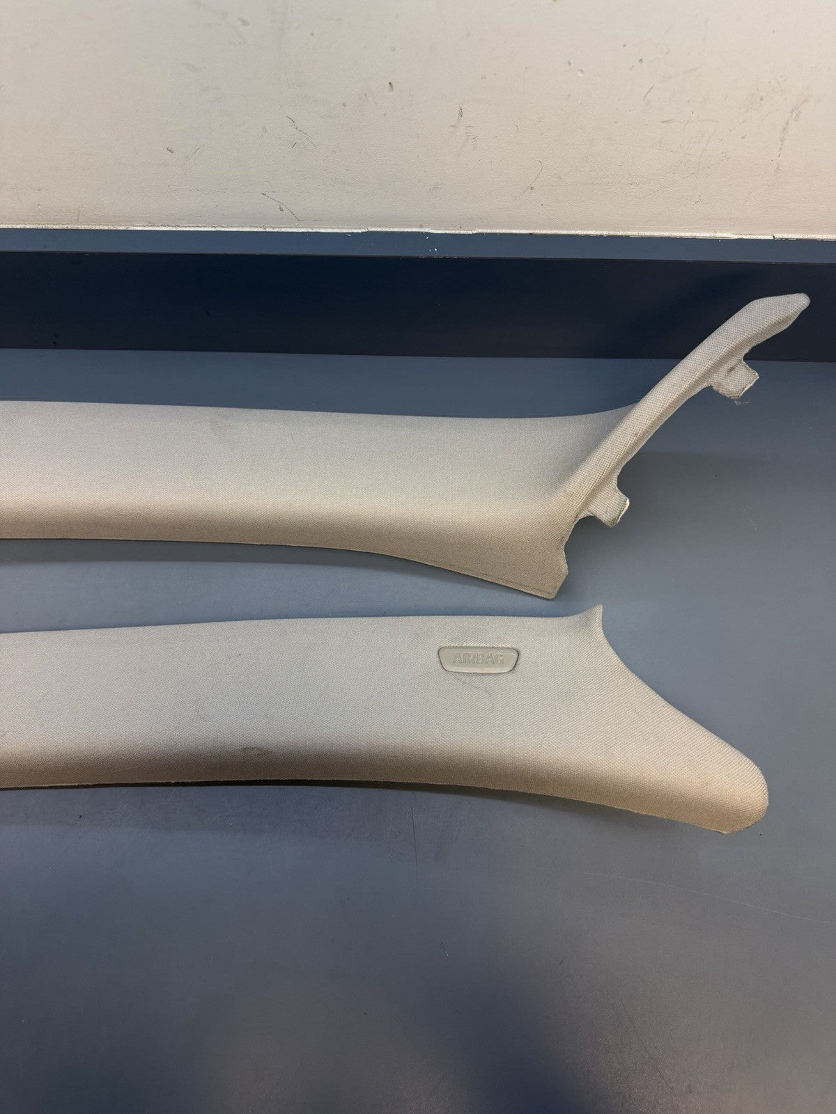 12-2015 BMW X1 Front Left Right PAIR A Pillar Trim Panel Cover 2990774 OEM GRAY