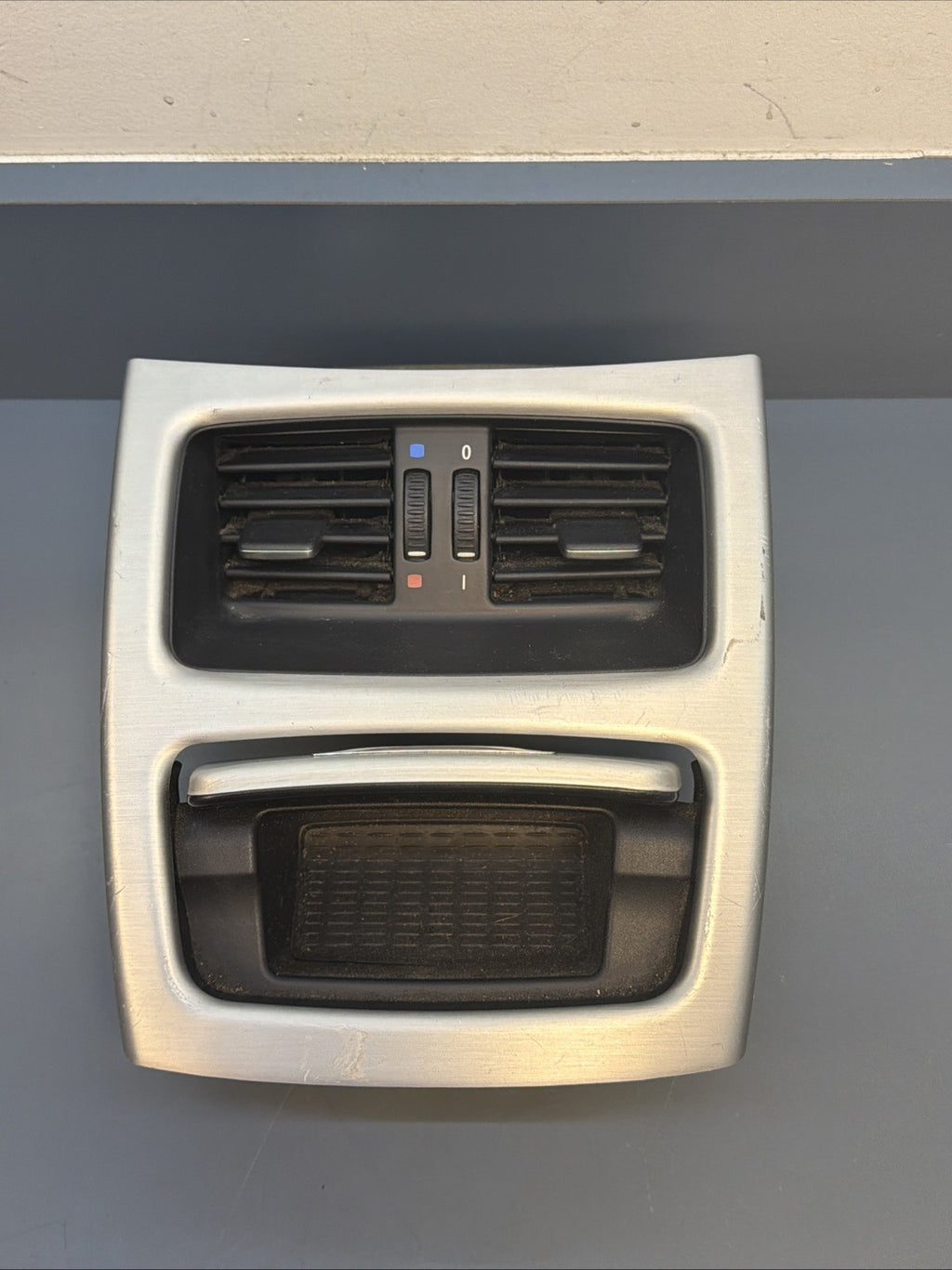 07-13 BMW E90 E92 E93 Rear Center Console Ashtray Wood Trim 6960686 SILVER