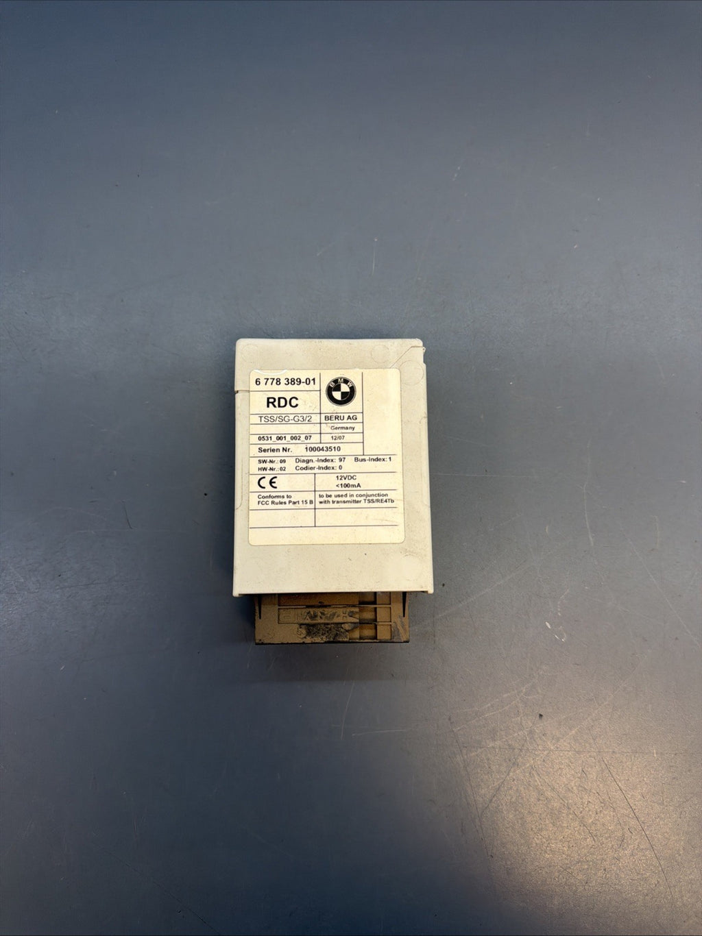 2004 - 2010 BMW X3 E83 Tire Pressure Control Module 6778389 OEM