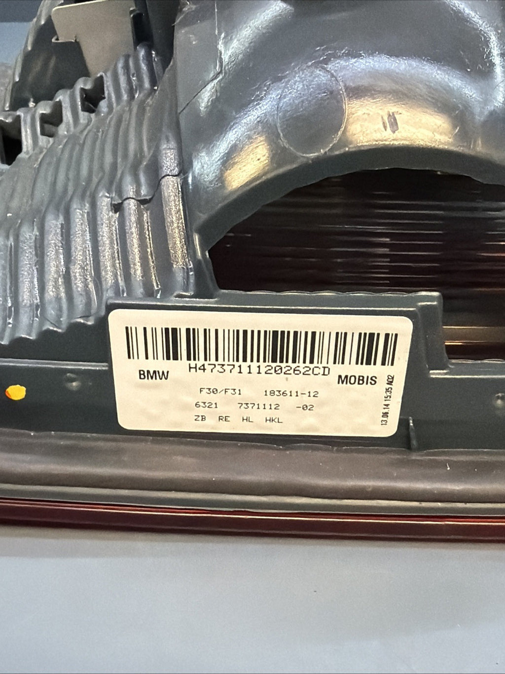 12-15 BMW F30 328I 335I RIGHT + LEFT SIDE INNER TAIL LIGHT PAIR 7371112 7371111