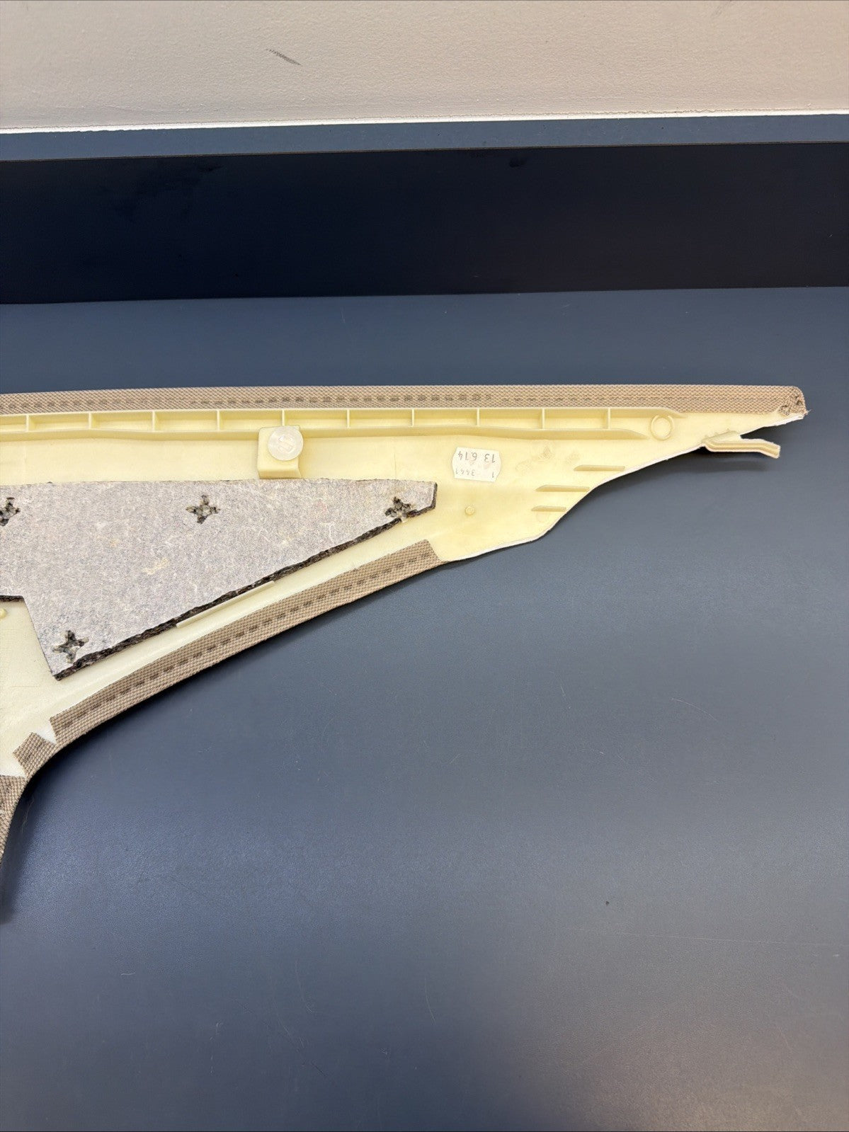 12-18 BMW 320i 328i F30 Rear Left Upper C Pillar Trim Cover Panel Beige 7221003