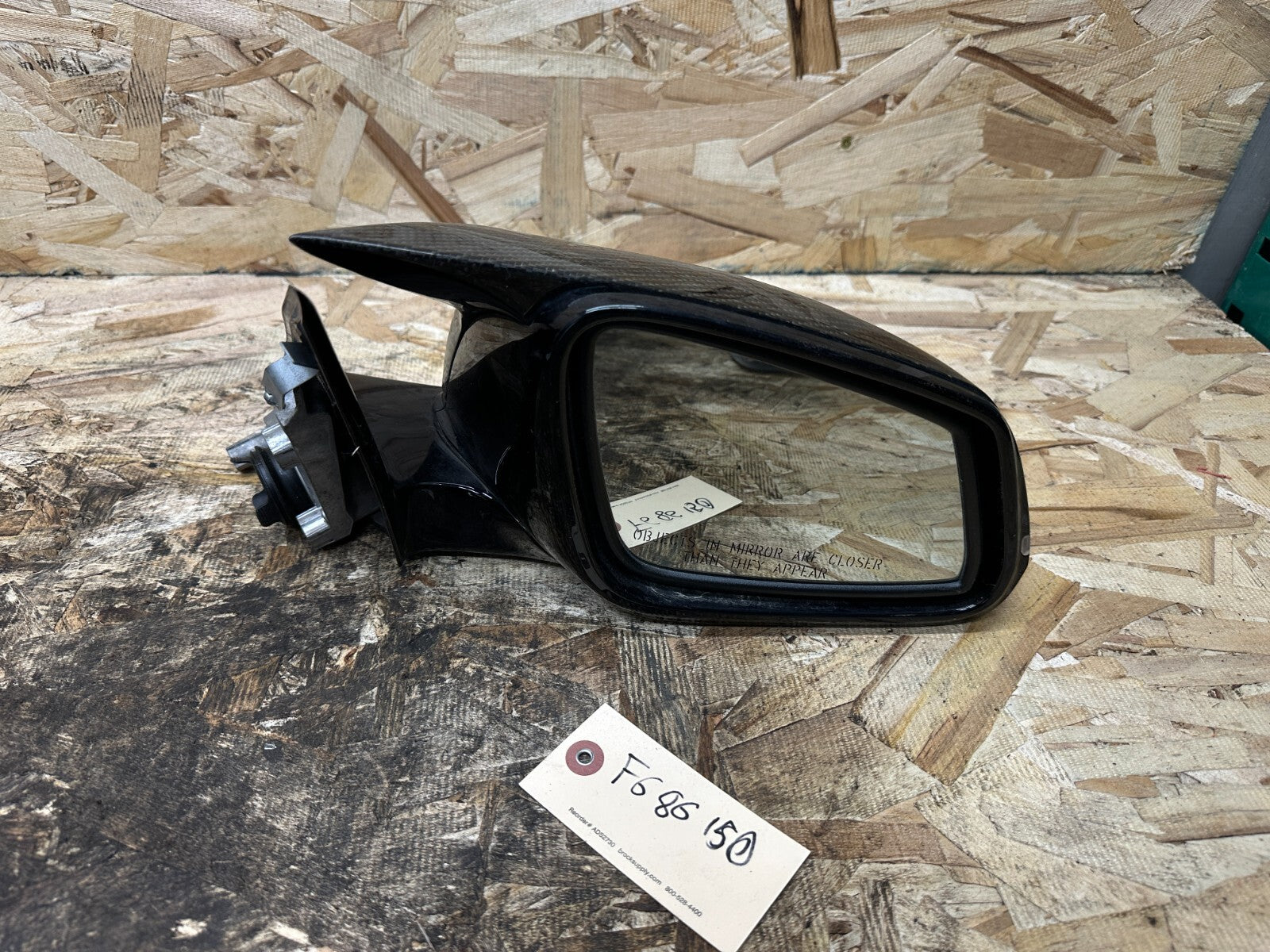 BMW 12-19 F30 POWER FRONT RIGHT PASSANGER DOOR MIRROR +COVER CRACKED OEM 013079