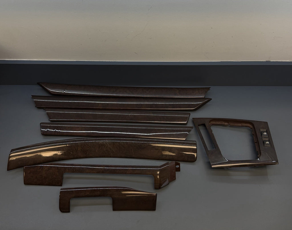 00-06 OEM BMW E46 Sedan Dash Door Center Console Wood Brown Interior Trim Set