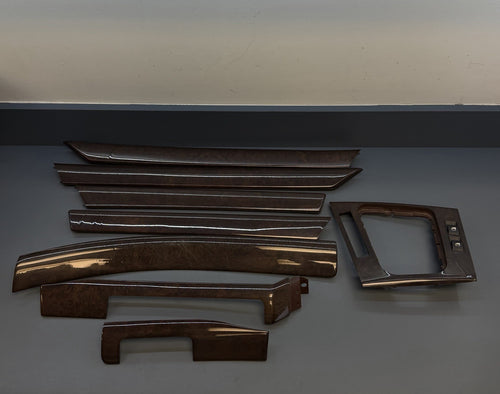 00-06 OEM BMW E46 Sedan Dash Door Center Console Wood Brown Interior Trim Set