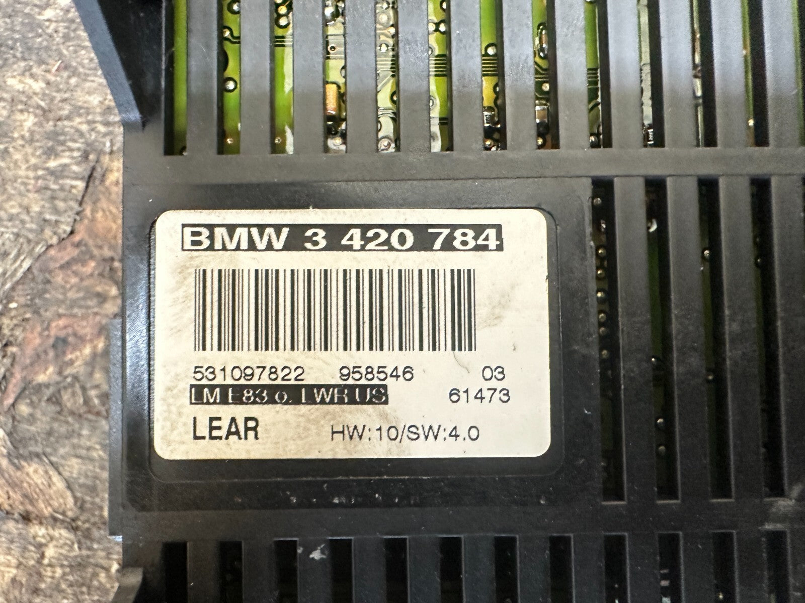 BMW 2003-2006 E83 X3 PRE LCI FOOTWELL LIGHTING CONTROL MODULE OEM 3420784