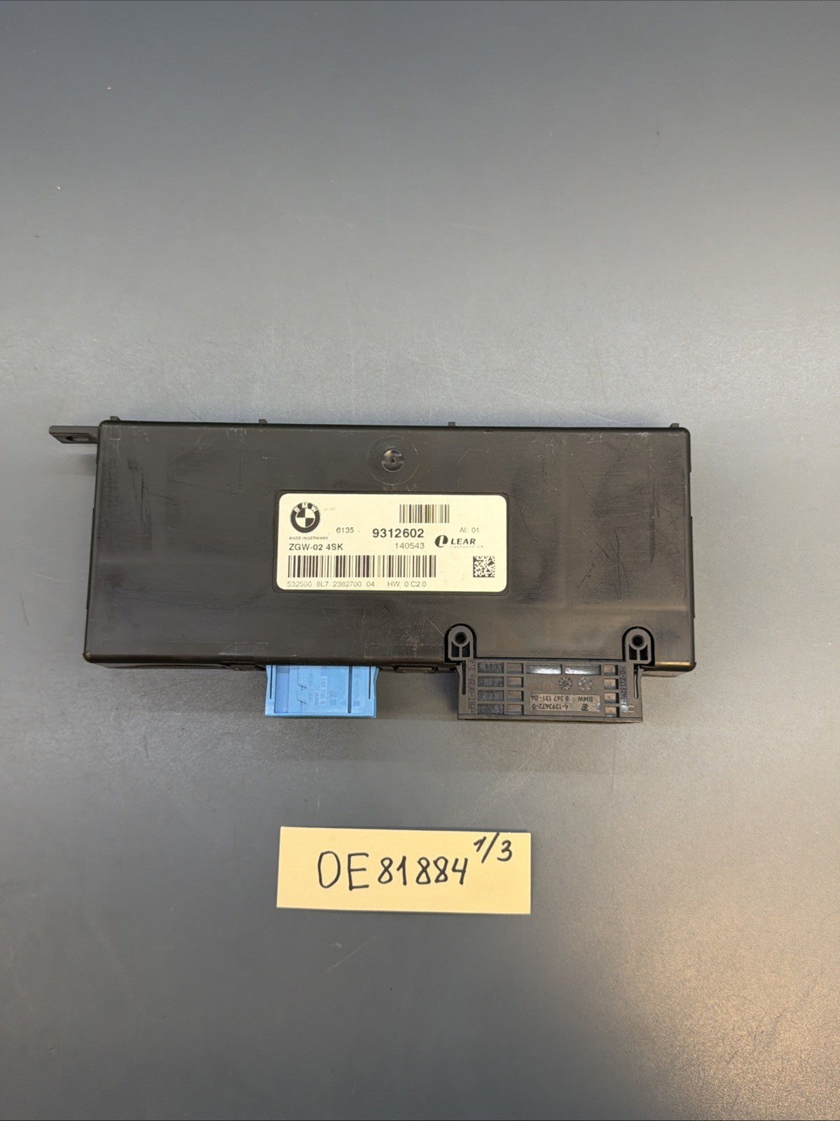 BMW 2011-2019 F25 X3 CENTRAL LOCKING GATEWAY CHASSIS CONTROL MODULE OEM 9312602