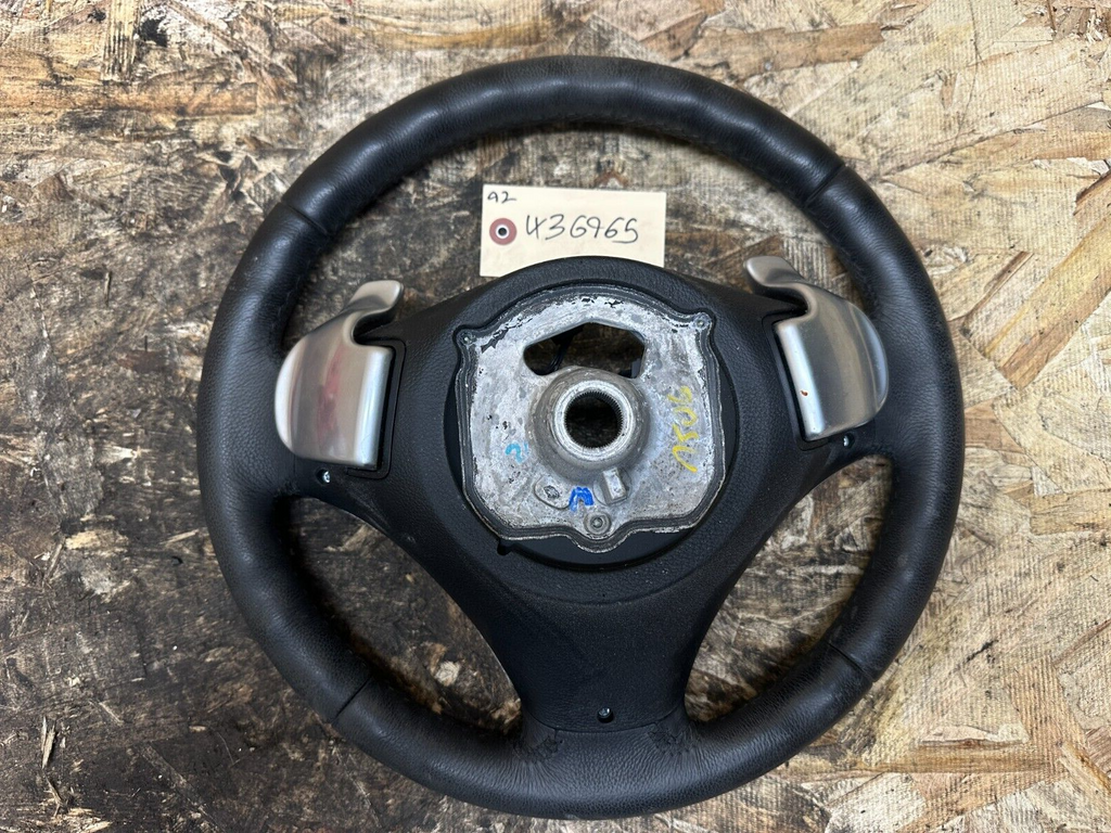 BMW 2006-2012 E90 NON HEATED SPORT STEERING PADDLE SHIFT BLACK LEATHER 6781086