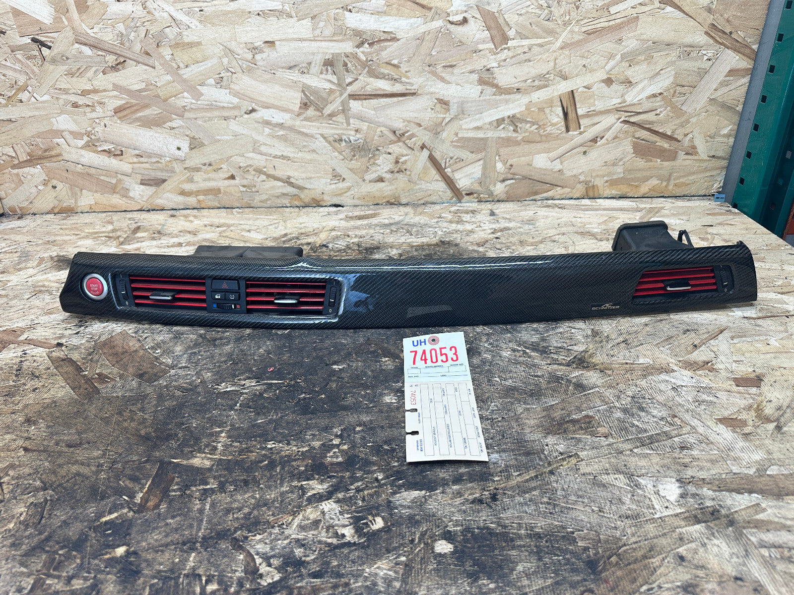 BMW 2008-2013 E90 3 SERIES RIGHT DASH VENT TRIM WOODGRAIN W CARBON WRAP 7132851