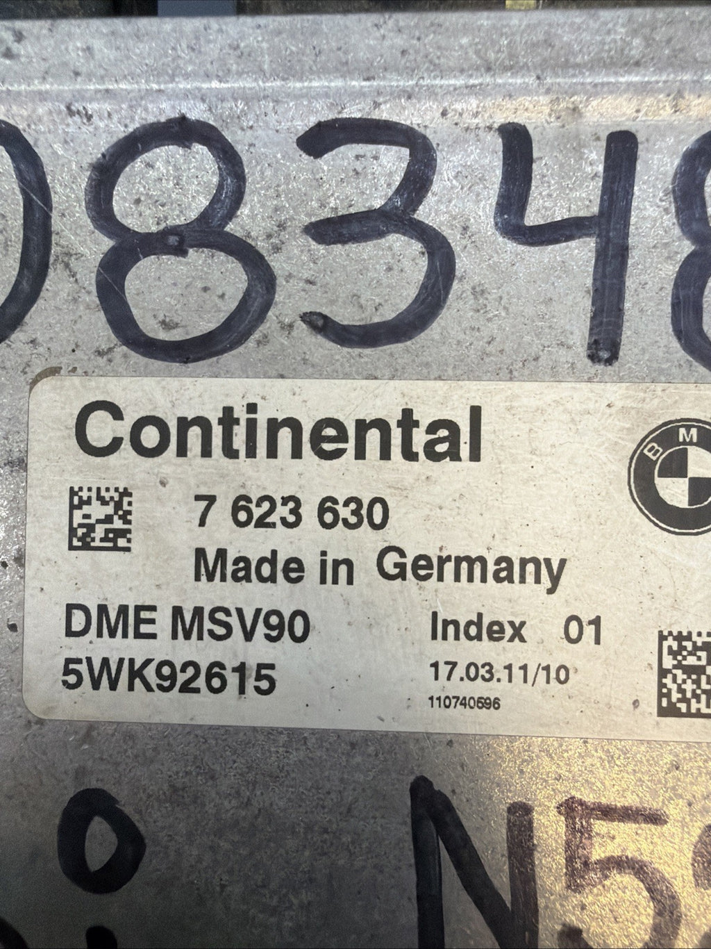 11-12 BMW F25 X3 N52 MSV90 DME ENGINE CONTROL MODULE ECU CAS KEY SET OEM 7623630