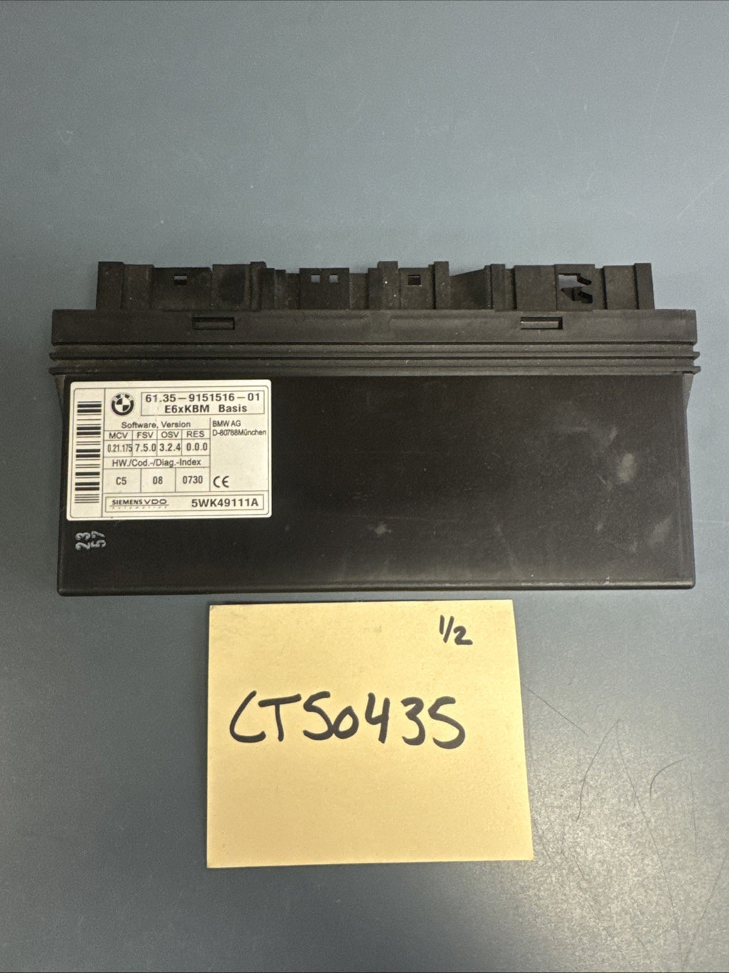 2008-2010 BMW 550I E60 LCI BCM BODY CONTROL MODULE UNIT OEM 61.35-9151516-01