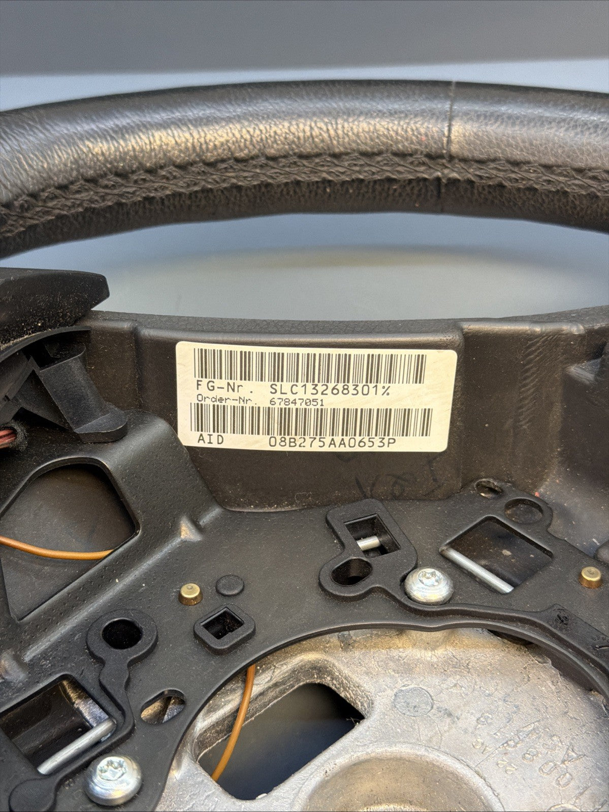 BMW 2004-2010 E60 3 SPOKE BLACK LEATHER STEERING WHEEL OEM 6079000