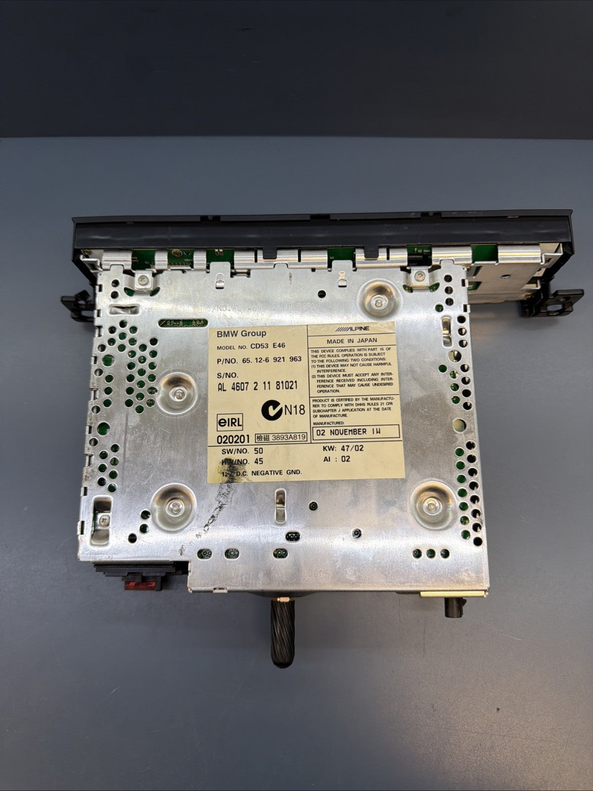 BMW 97-06 E46 3 SERIES BUSINESS CD AM/FM RADIO PLAYER OEM 6921963