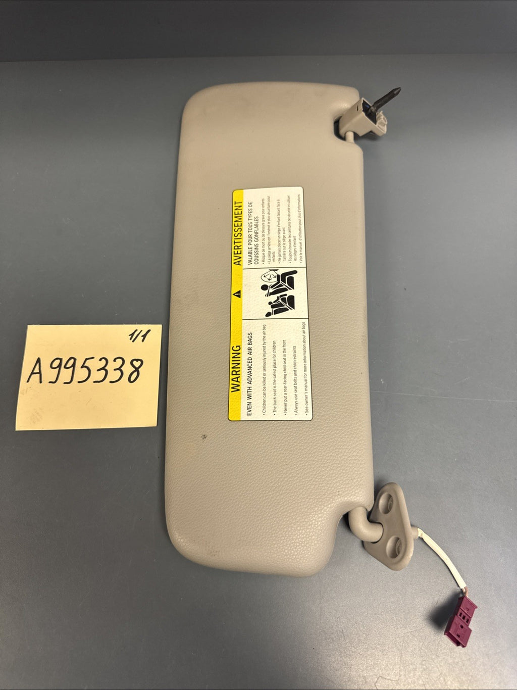 BMW E90 E91 Driver Left Side Sun Visor Leather With Mirror OEM 328 335 7252053