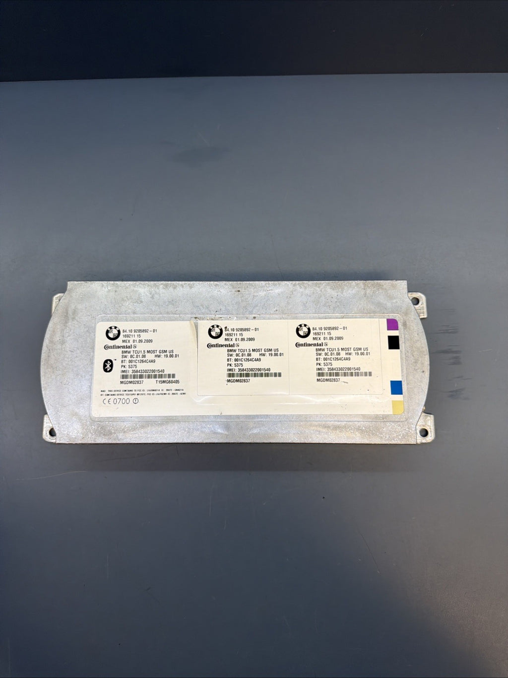 08-11 BMW E92 X5 TELEMATICS BLUETOOTH COMMUNICATION CONTROL MODULE 9205892