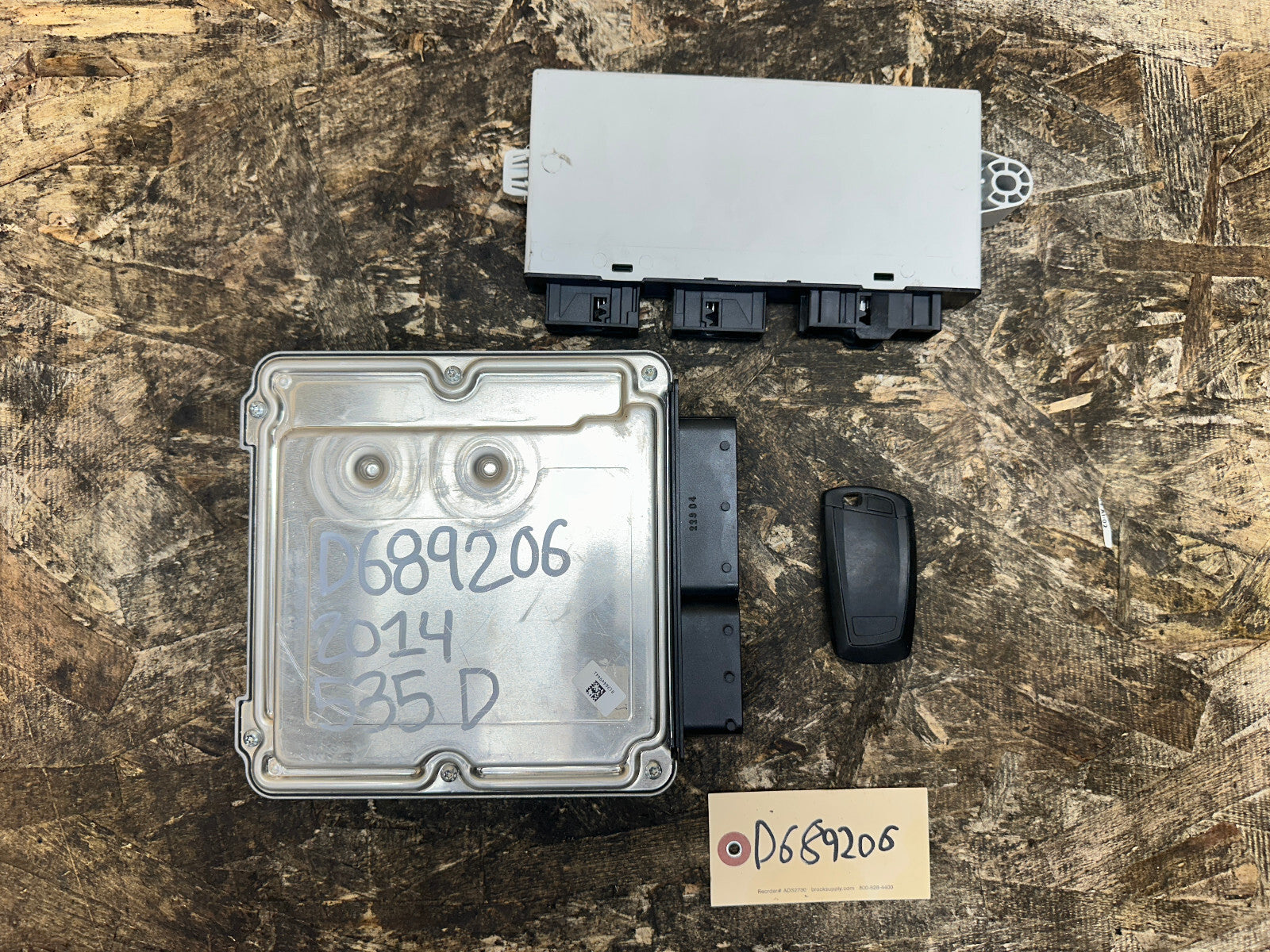BMW 07-19 3 N57N DIESEL ENGINE ECU+CAS+KEY VIN MATCHED SET OEM 8574238 CAS4