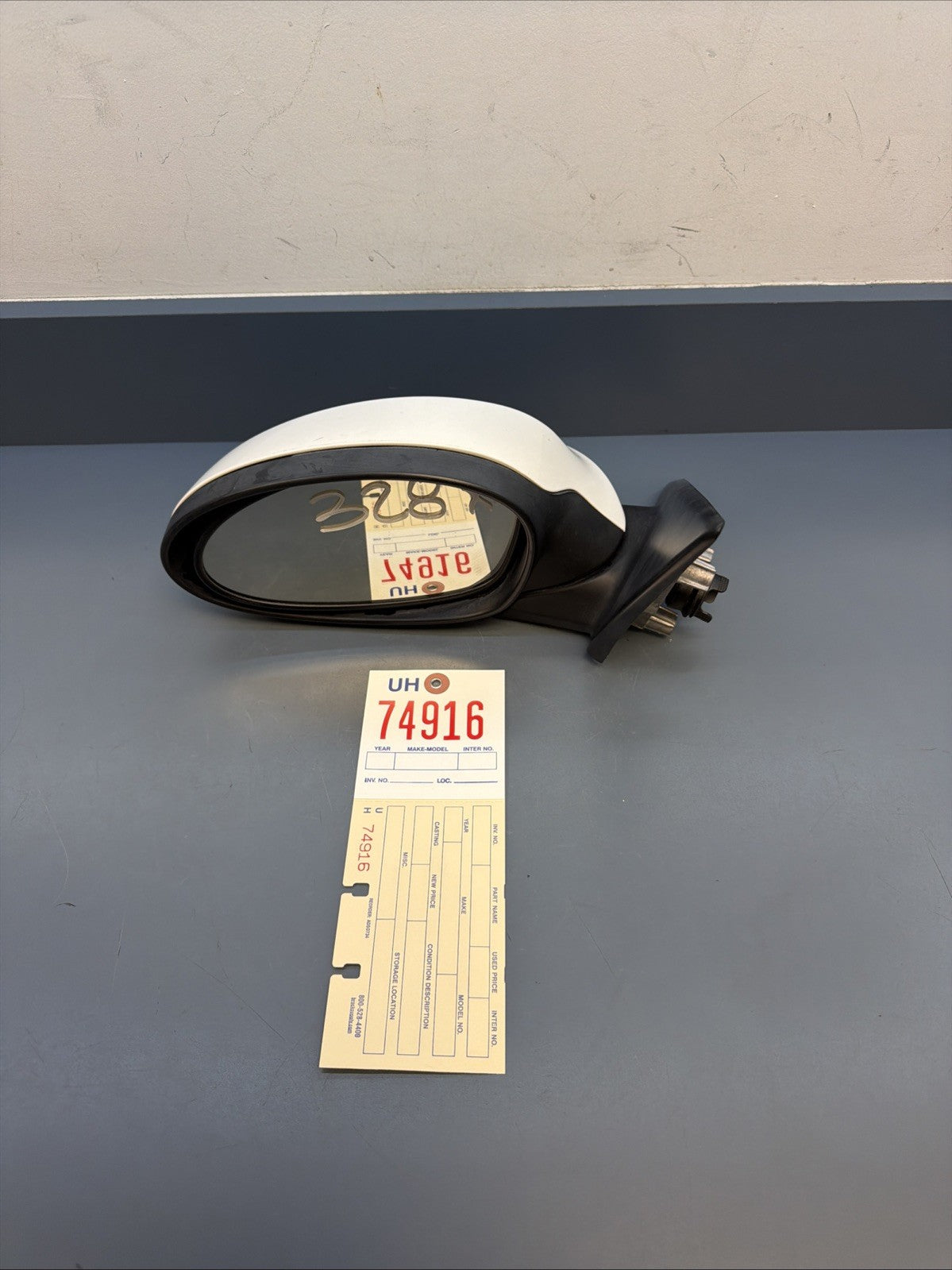 06-08 BMW E90 E91 325i Front Left Driver Side Rear View Mirror OEM White 