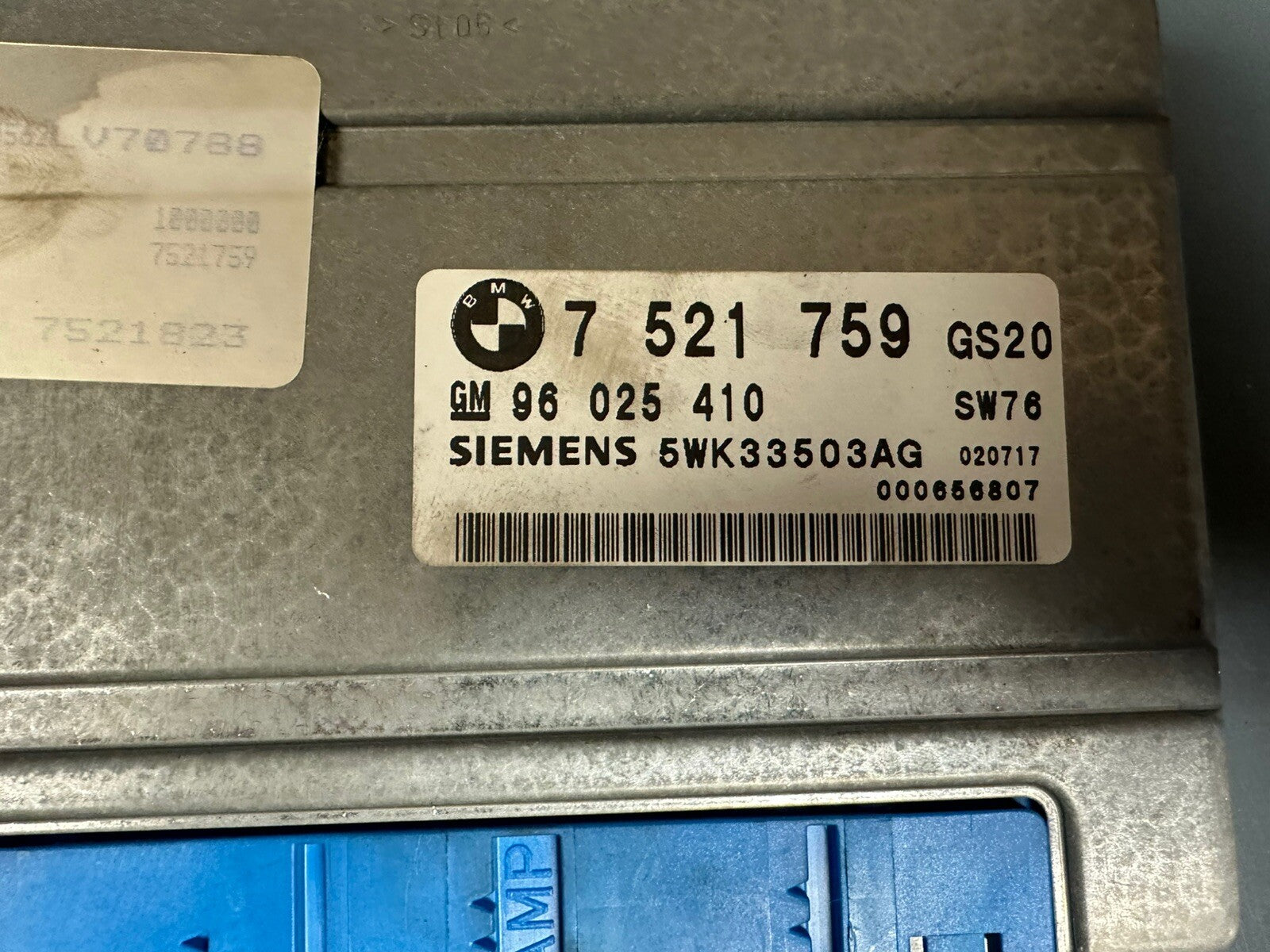 BMW 99-06 3 5 Series X5 Tcm TCU Transmission Control Module 7521759 Oem E46 325i