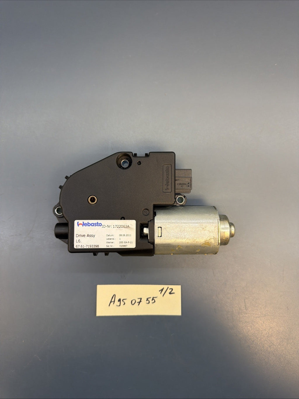 2008-2016 Bmw 335I 328I 550I E90 E91 Sunroof Motor Sun Roof Motor 1722063A OEM