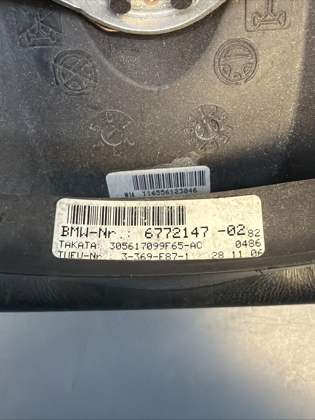 07-11 OEM BMW E82 E90 E92 E93 X1 328 335 Sport Leather Steering Wheel 6772147