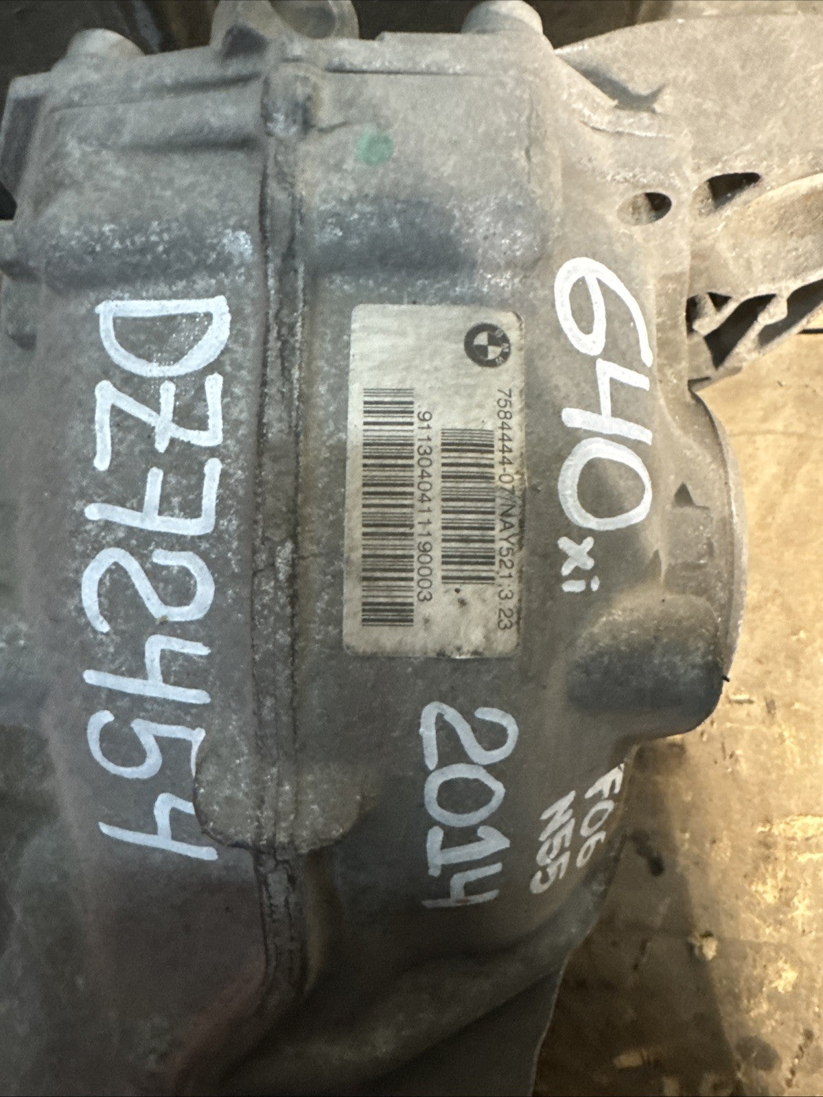 BMW REAR DIFFERENTIAL F06 SERIES 640Xi FINAL DRIVE 3.23 7584444