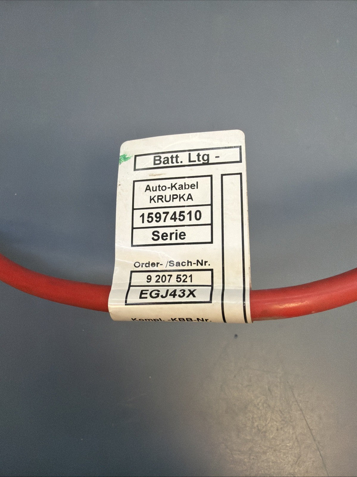09-15 BMW 328i E84 E92 X1 POSITIVE BATTERY CABLE WIRE 9207521 OEM