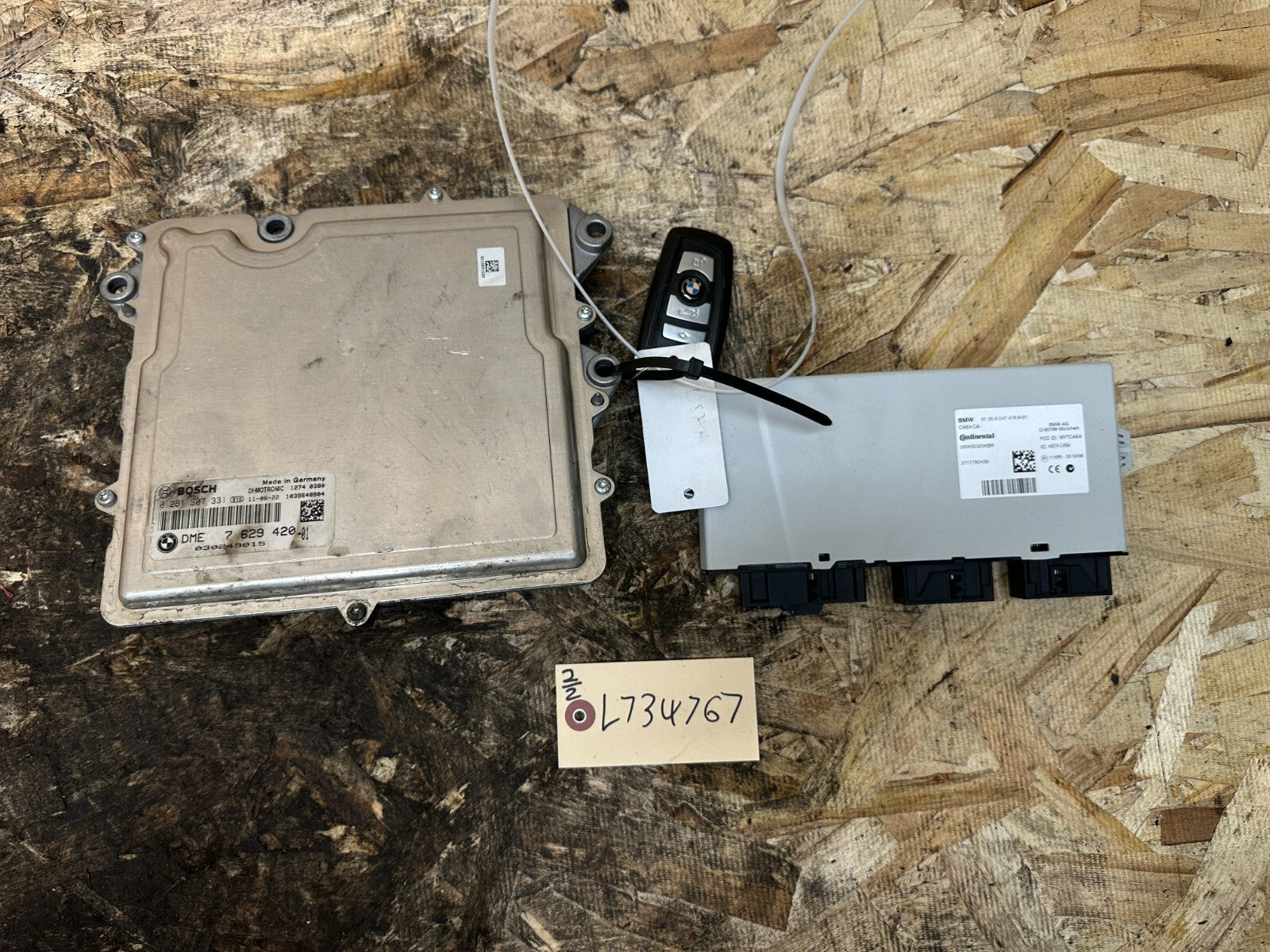 BMW 11-12 535i X3 3.0L N55 ECU+CAS(IMMOBILIZER)+KEY VIN MATCHED SET OEM 7629420