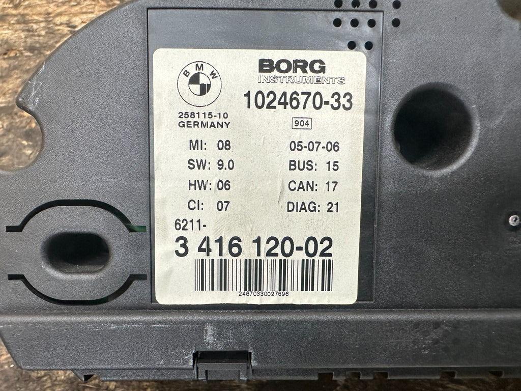 BMW 2003-2006 E83 X3 SPEEDOMETER INSTRUMENT CLUSTER MPH OEM 3416120