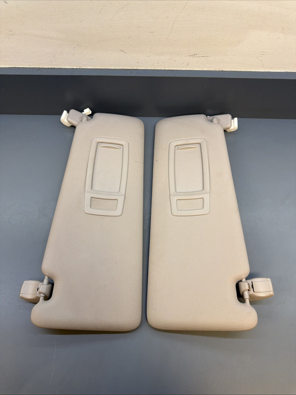 12-19 BMW 3 & 4 SERIES FRONT LEFT & RIGHT SUNVISOR SET GREY 7322293 7322294
