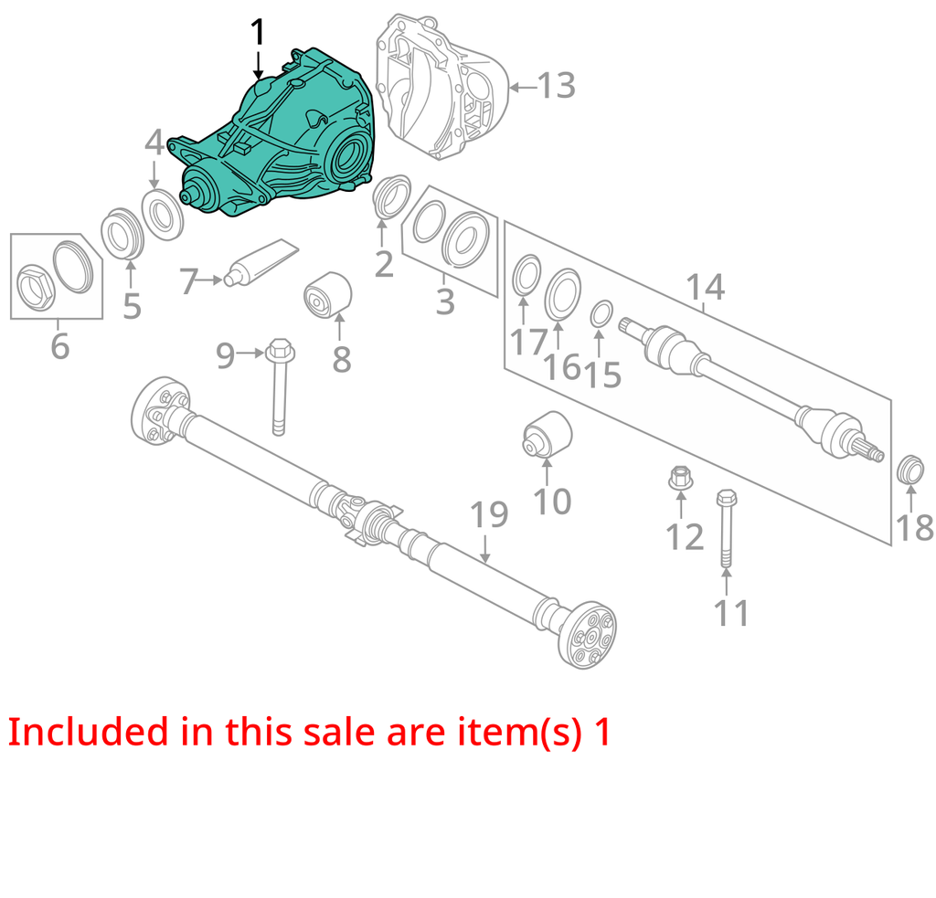 BMW F10 535XI REAR DIFFERENTIAL 5 SERIES 3.08 FINAL DRIVE 33107584448