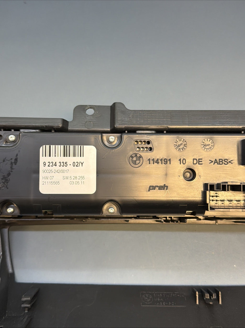 07-13 BMW E70 X5M X6 AC Heat Temperature Control Panel W/ TRIM OEM 9234335