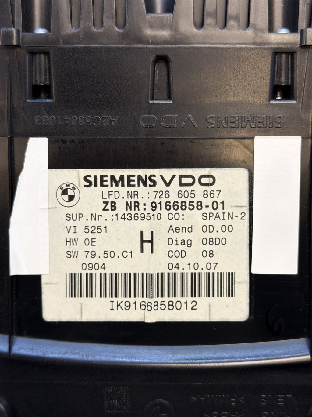 07-11 BMW E90 E92 E93 335i N54 N55 Instrument Speedometer Cluster 9166858 OEM
