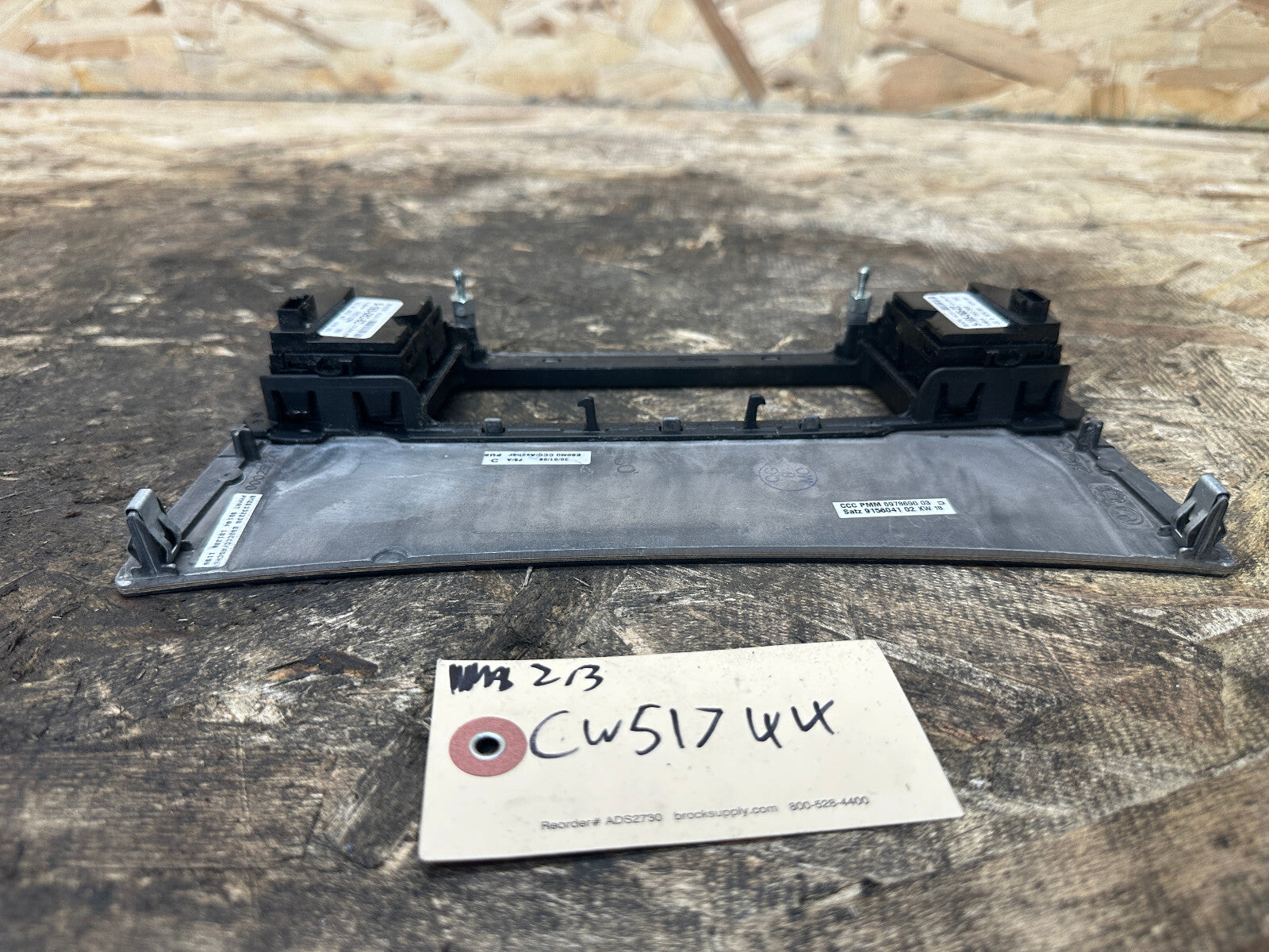 BMW 03-10 E60 5 SERIES CENTER DASH STORAGE TRAY+HEATED SEAT POPLAR WOOD 9139391