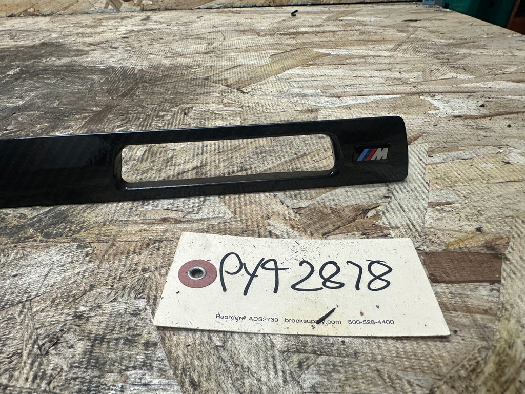 BMW 07-13 E90 3 SERIES M3 GLOSSY BLACK FOLDING CUP HOLDER DASH TRIM OEM 7130742
