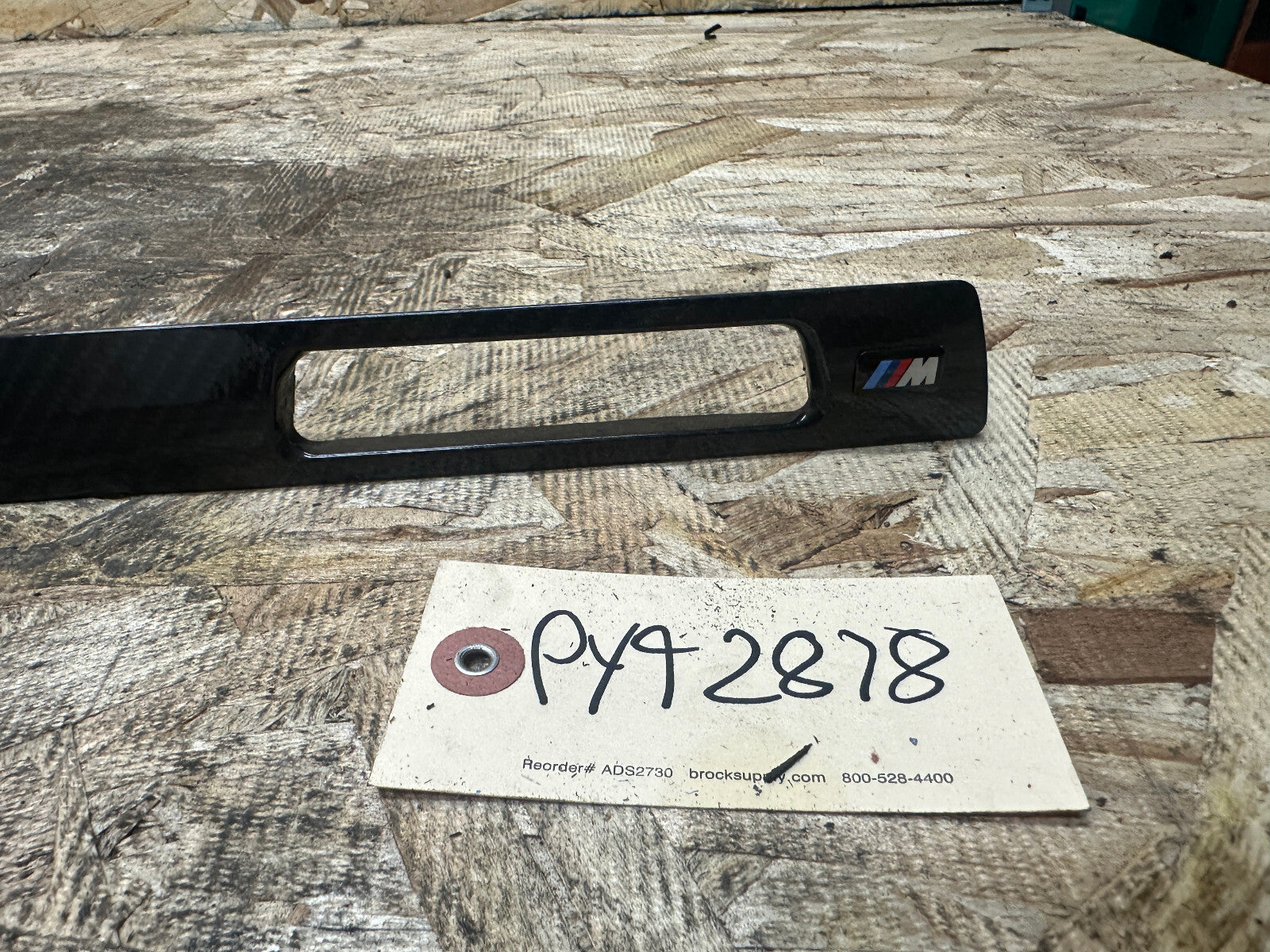 BMW 07-13 E90 3 SERIES M3 GLOSSY BLACK FOLDING CUP HOLDER DASH TRIM OEM 7130742