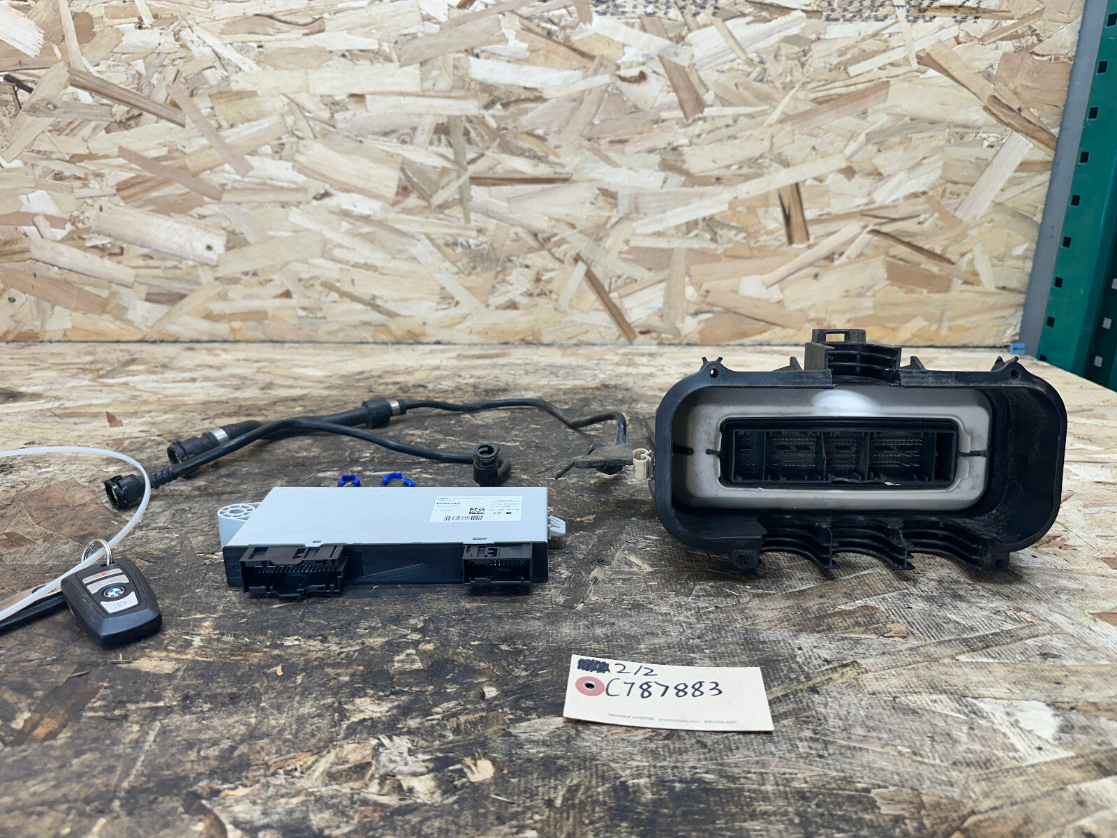 BMW 08-13 N63 ENGINE ECU/DME+CAS+KEY+HOUSING MSD85 SET 7633374+9268751