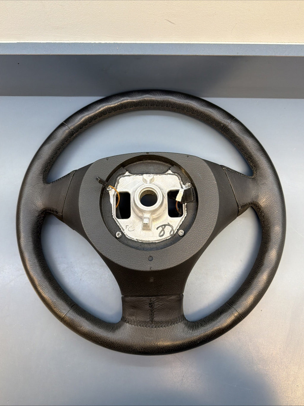 BMW 2004-2010 E60 3 SPOKE BLACK LEATHER STEERING WHEEL OEM 6079000
