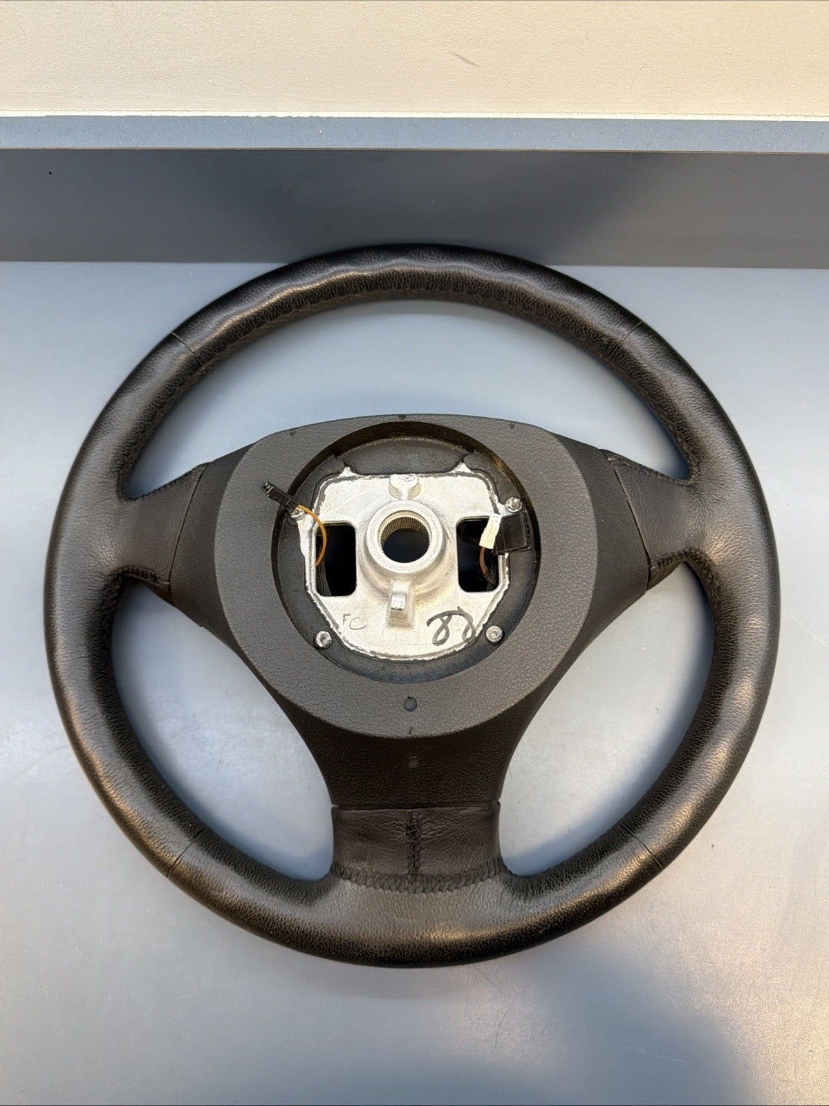 BMW 2004-2010 E60 3 SPOKE BLACK LEATHER STEERING WHEEL OEM 6079000