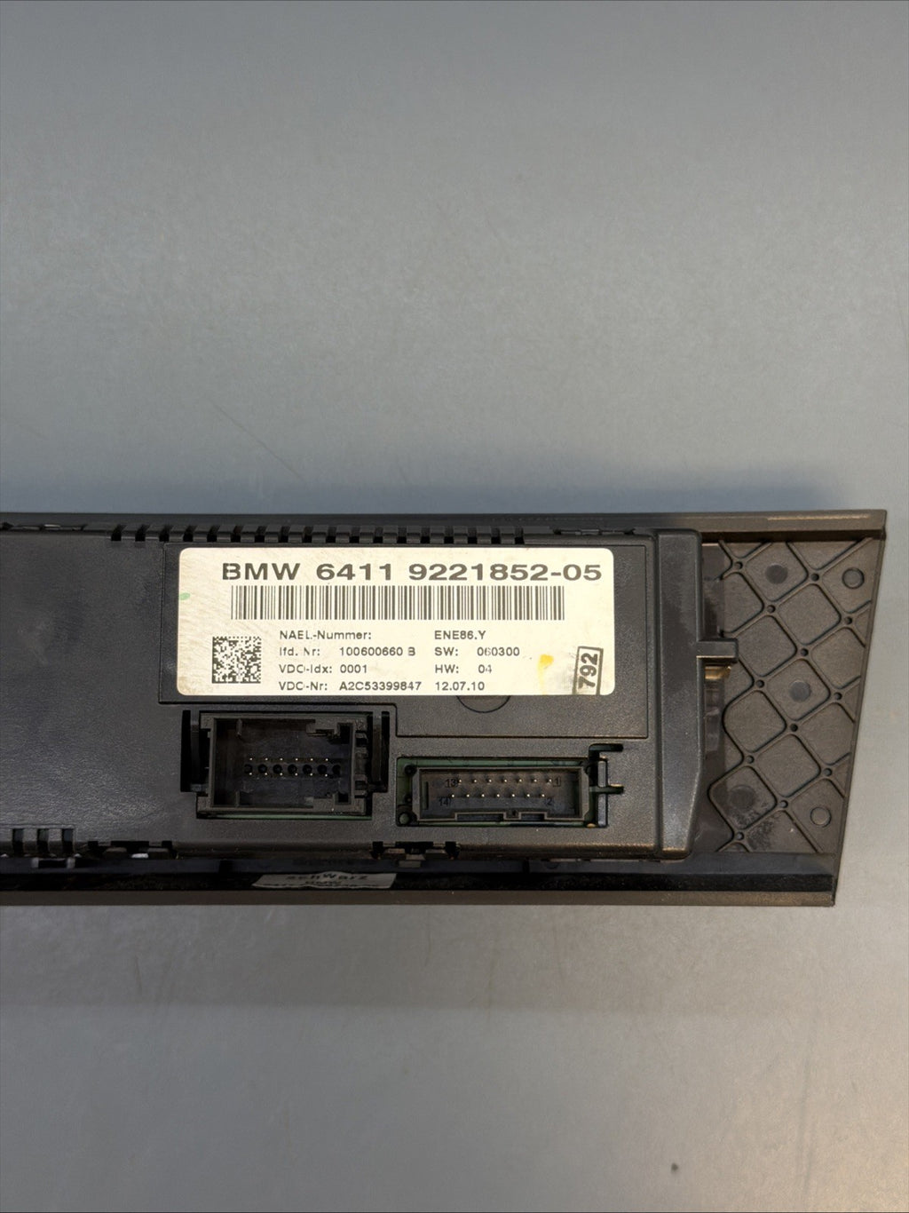 BMW E90 E92 328i 335i Air Conditioning AC A/C Climate Control Switch OEM 9221852