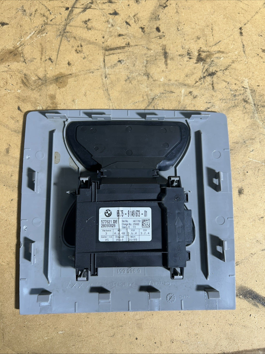 2006-2010 BMW 5 Series E60 Alarm System Ultra Sonic Control Module 9149673 GREY