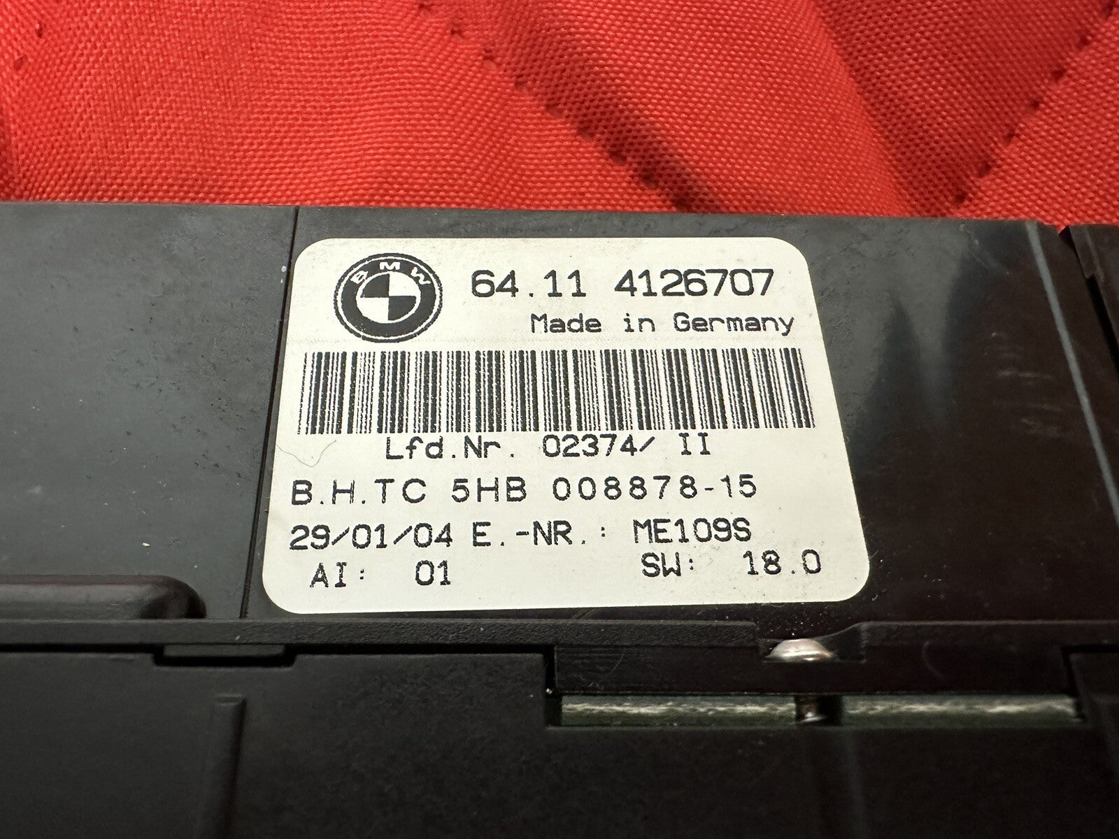 01-06 BMW E46 3 SERIES 330 TEMPERATURE CLIMATE CONTROL SWITCH PANEL OEM 4126707