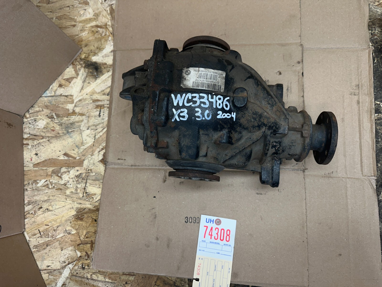BMW E83 X3 3.0i REAR DIFFERENTIAL FINAL 3.64 DRIVE OEM 7523669/12148221