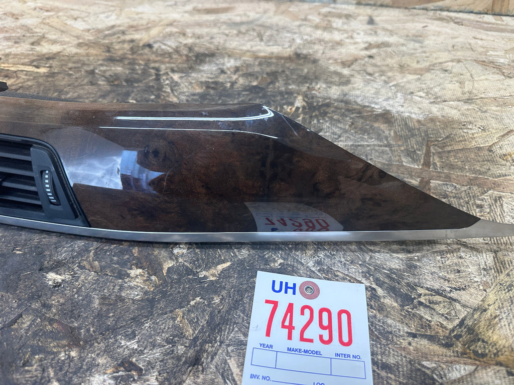 BMW 2011-2019 F30 F32 3 4 SERIES RIGHT DASH VENT TRIM WALNUT+SILVER 9231229